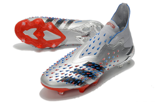 Adidas Predator Freak + FG || (Silver and Red)