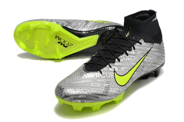 Nike Air Zoom Mercurial Superfly IX Elite FG || (XXV - Metallic Silver/Hyper Green)